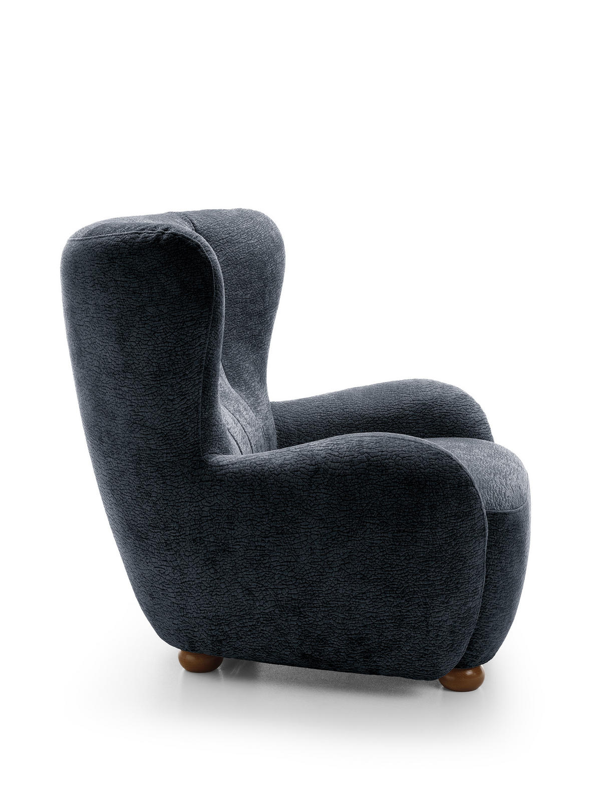 SESSEL MIST, Polstersessel Klassisch Loungesessel, Chenille-Stoff Schwarz - Schwarz, Holz/Holzwerkstoff (88/91/100cm) - MASSENO