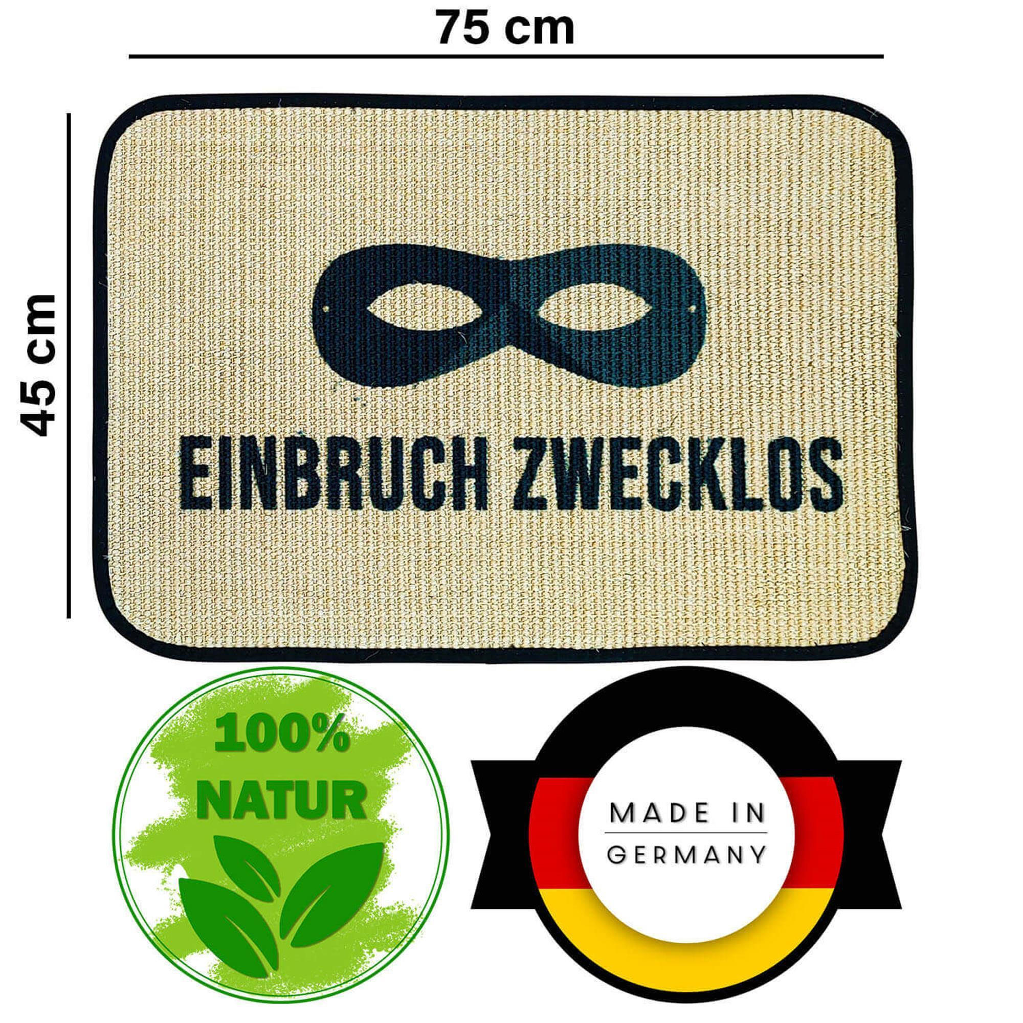 FUSSMATTE ECO-SISAL - Anthrazit, Textil (45/75cm) - WohnDirect