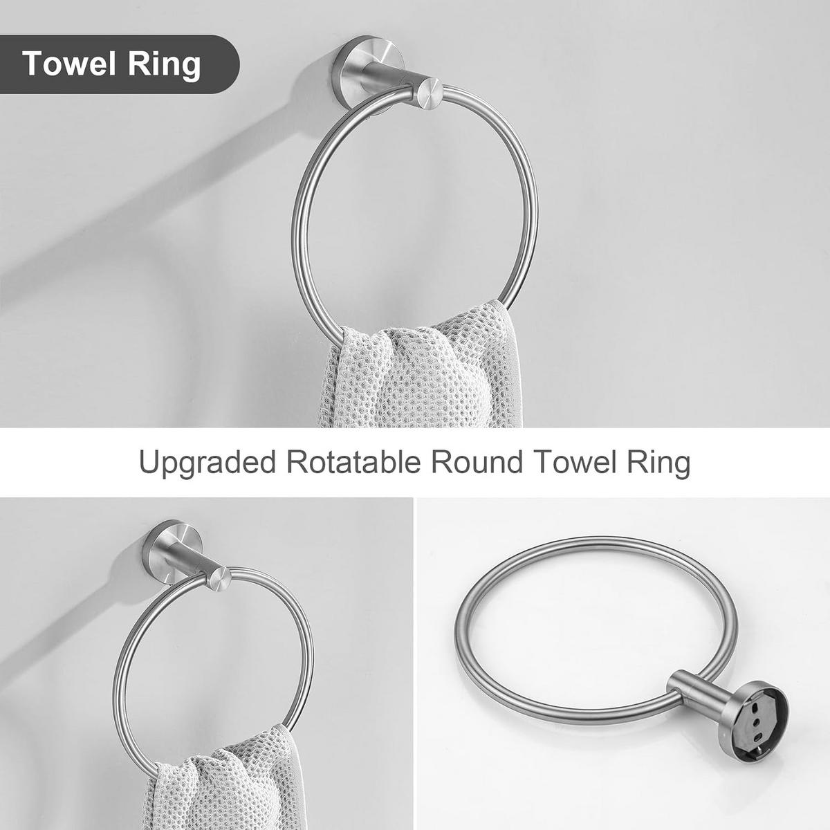 BADEZIMMER-REGAL-SET, silber, 34/17/6 cm - Silberfarben, Metall (17/6/34cm)