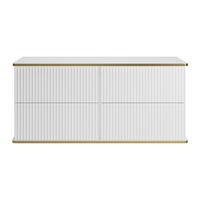 WASCHBECKENUNTERSCHRANK - 120 cm x 47 cm - Holz, Platte - Weiß - KELIZA - Weiß, Holz (120/54/47cm) - Vente-Unique
