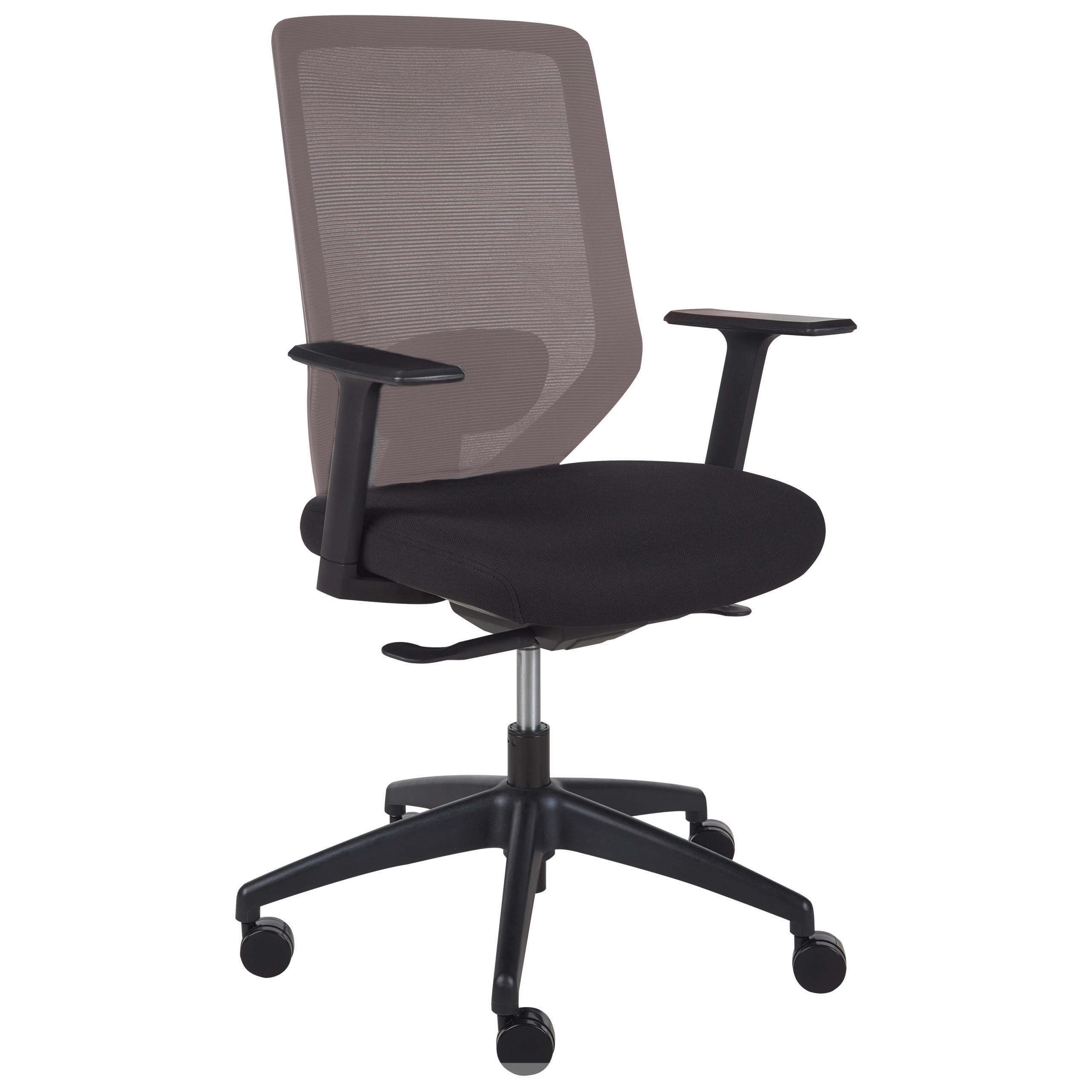 BÜROSTUHL Taupe Virtuoso - Beige/Schwarz, Textil (53/97/53cm) - Beliani
