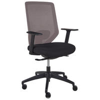 BÜROSTUHL Taupe Virtuoso - Beige/Schwarz, Textil (53/97/53cm) - Beliani
