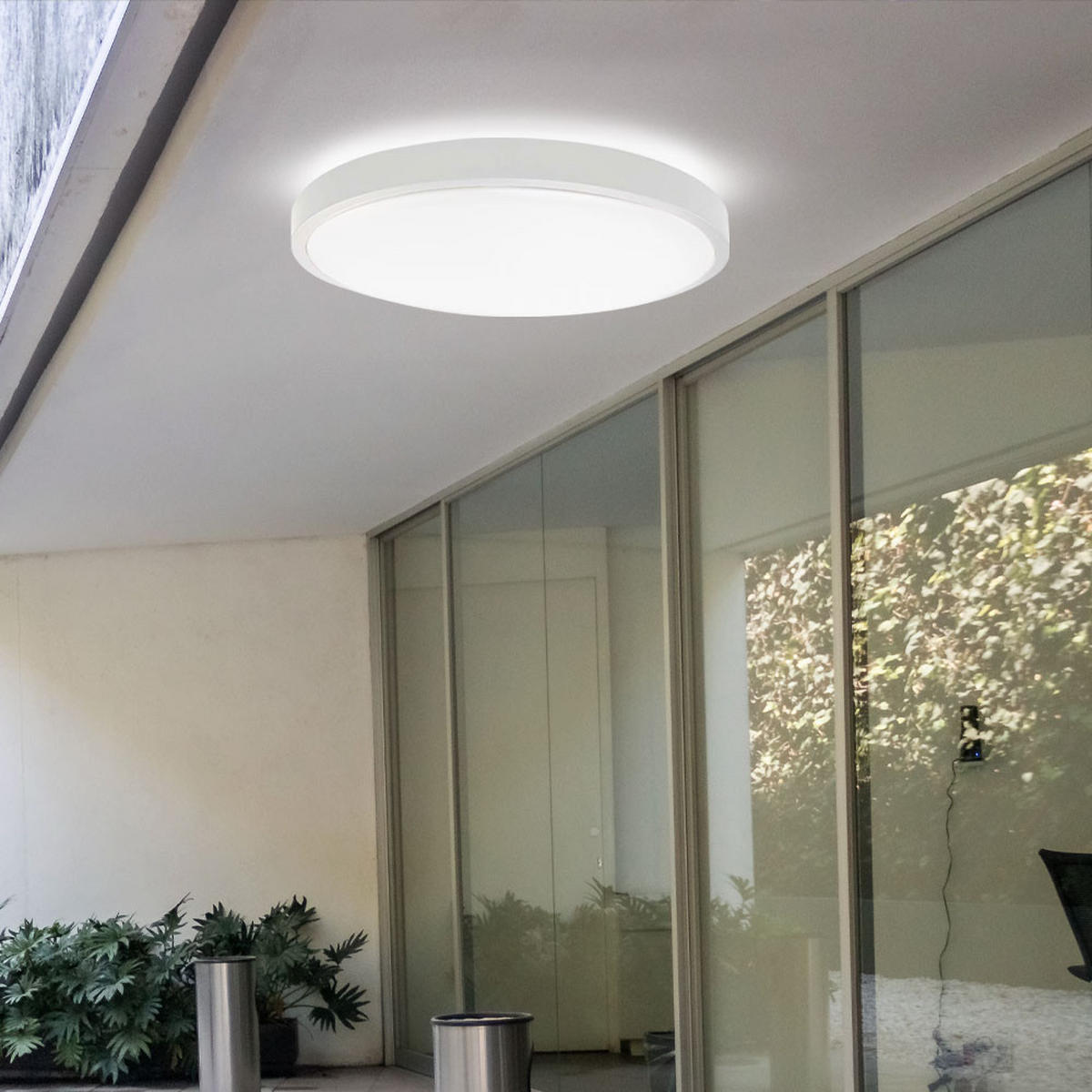 LED DECKENLEUCHTE Weiß Rund - Weiß, Kunststoff (29.5/29.5/6cm)