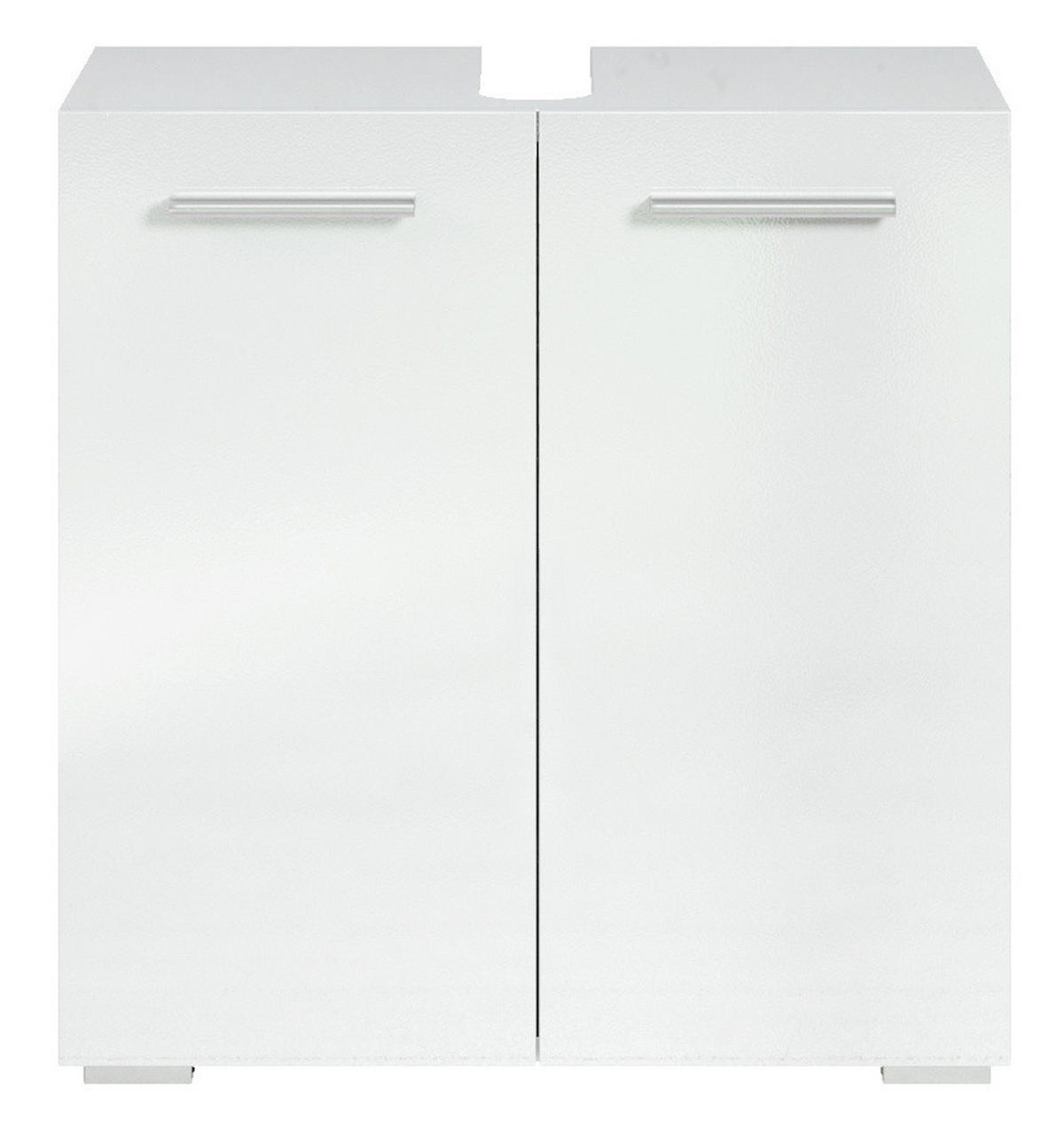 WASCHBECKENUNTERSCHRANK Jupiter 2 Türen Weiß - 60 x 30 x 60 cm - Weiß, Holz (60/60/30cm) - Badplaats