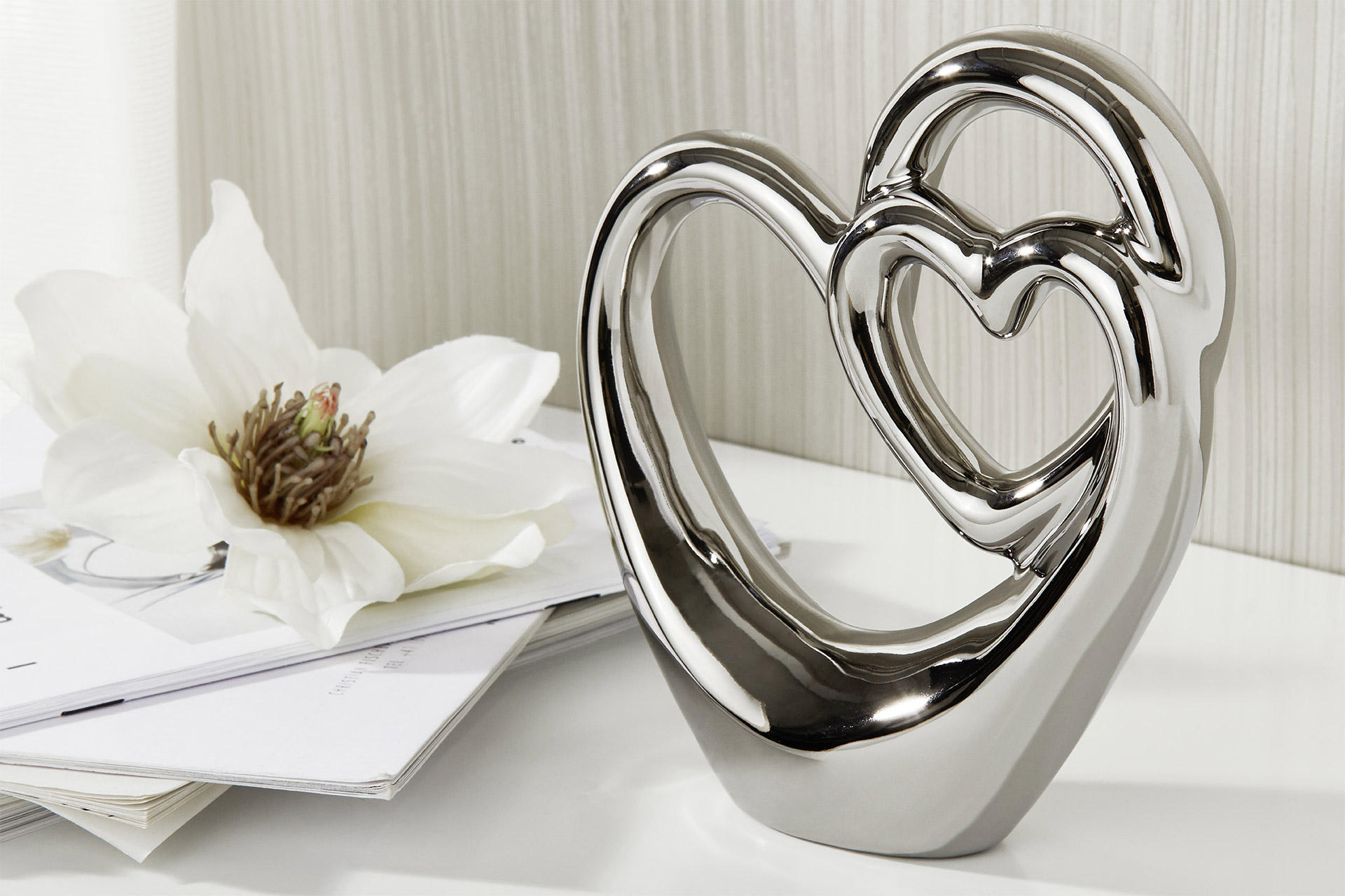 Srebrno dekorativno srce