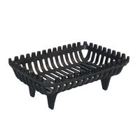 KAMINROST - Schwarz, Metall (46/18/31cm) - Relaxdays