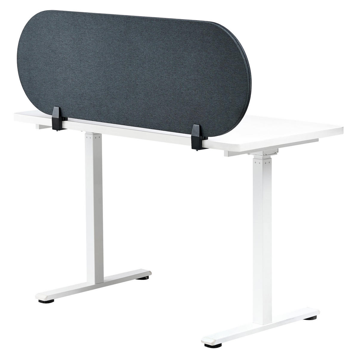 PANOU SEPARATOR DE BIROU 120/40 cm gri închis Sparky - gri închis, material textil (120/40/2cm) - Beliani