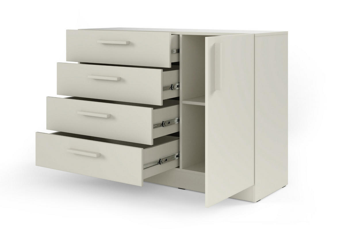 KOMMODE BRISSO BRK2 120,5/85/40 cm in Kaschmir - Kaschmir, Holzwerkstoff (121/85/40cm) - Deine Möbel 24