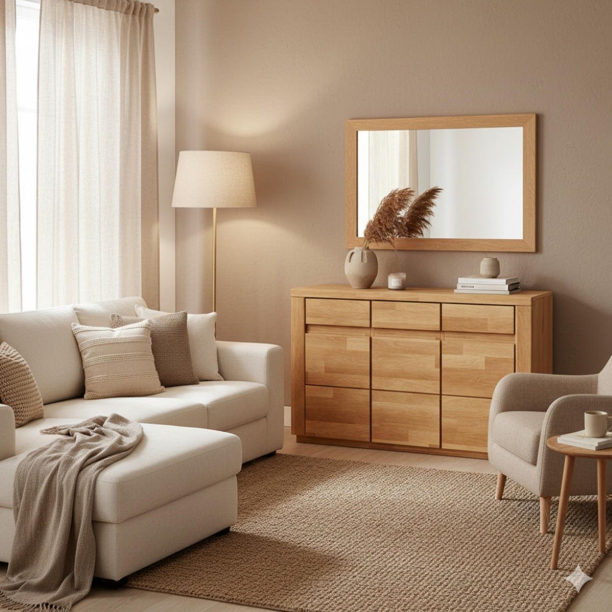 KOMMODE Viborg - Buchefarben, Holz (35/80/127cm) - kiki design