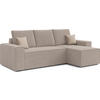 ECKSOFA L Form Talaton Creme 246/149/87 cm – mit Schlaffunktion und Bettkasten - Creme/Schwarz, Kunststoff/Textil (246/149cm) - AX Living