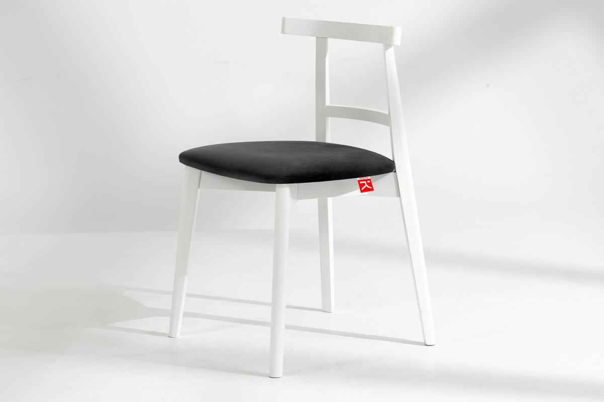 ESSTISCHSTÜHLE LILIO 2 St Vintage, Graphit / weiß - Dunkelgrau/Weiß, Holz/Textil (47/76/45cm) - KONSIMO®