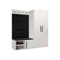 GARDEROBEN-SET Medi I - Anthrazit/Schwarz, Holzwerkstoff/Kunststoff (80/191/50cm) - MIRJAN24