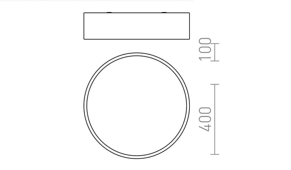 DECKENLEUCHTE MEZZO 40 DIMM Weiß 30 W - Weiß, Metall (40/40/10cm) - Rendl