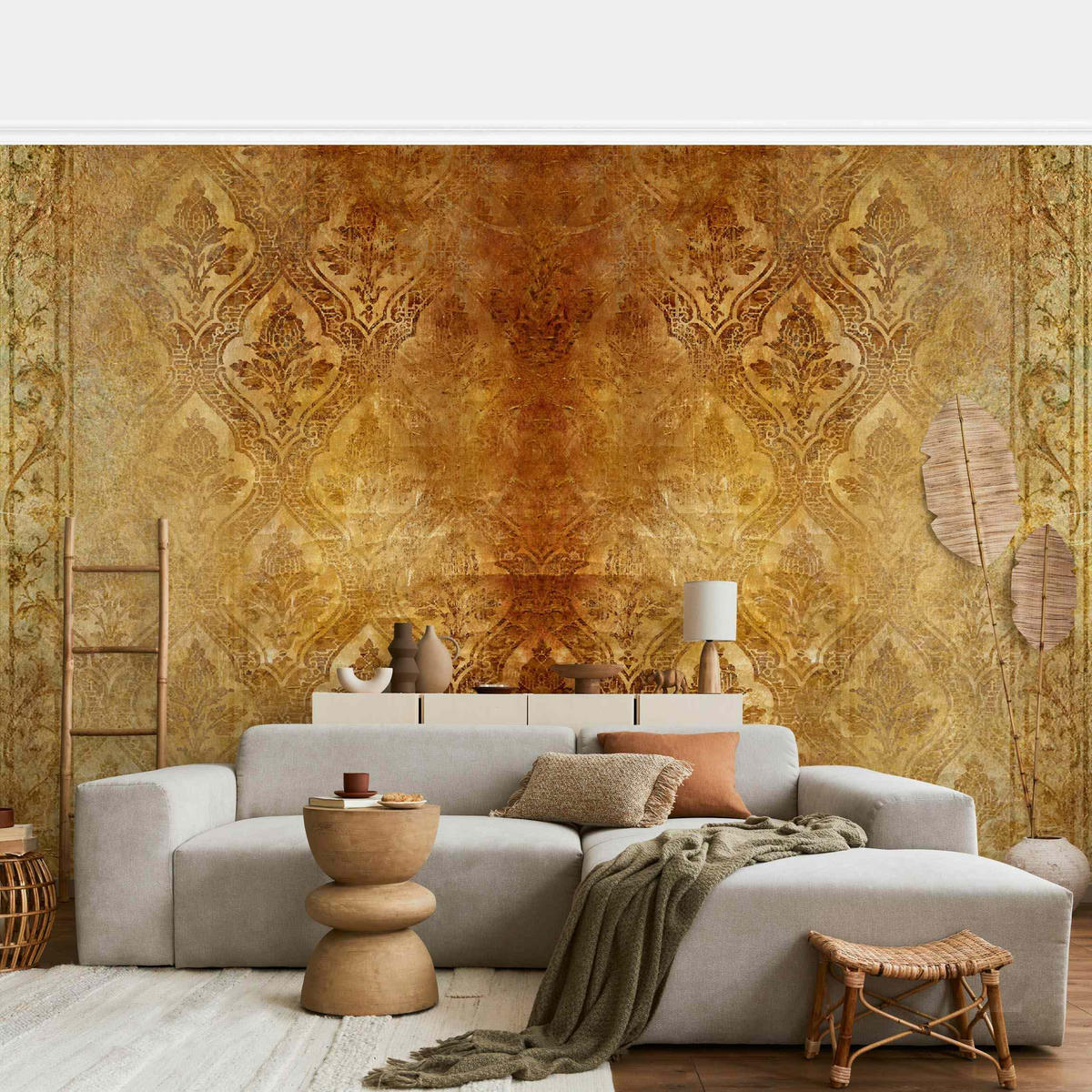 FOTOTAPETE The 7 Virtues - Faith 288/190 cm - Goldfarben, Papier (288/190cm) - Bilderwelten