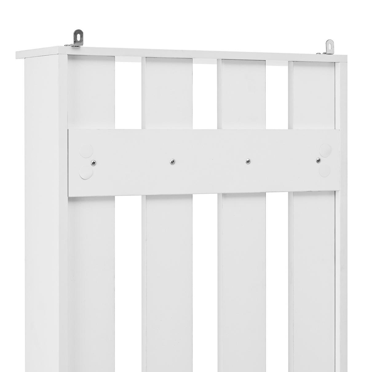 SCHUHSCHRANK 50/36/190 cm in Weiß mit 2 Türen und Garderobenhaken - Weiß, Holzwerkstoff (50/190/36cm) - Flora Grace