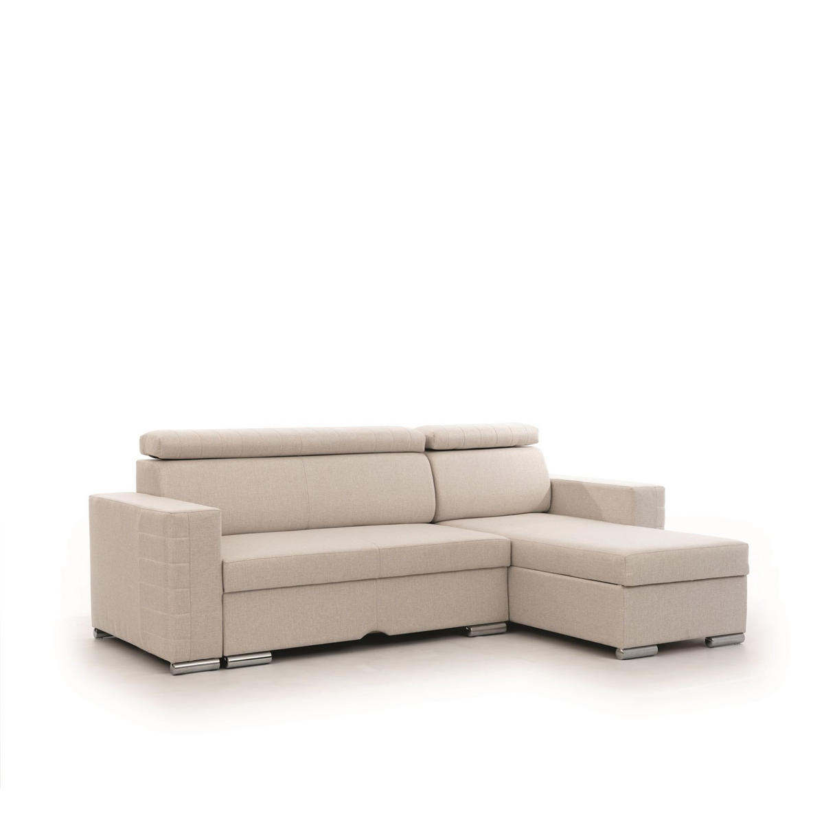 ECKSOFA Canton In Liverpool - Creme, Holzwerkstoff/Textil (260/173cm) - Fun Möbel