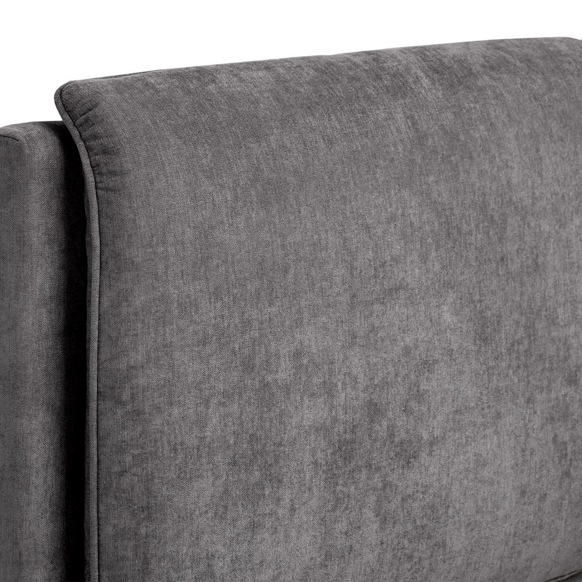 ČALOUNĚNÁ POSTEL Nuit, dvoulůžko 160x200 cm bez matrace, žinylková látka, tmavě šedá - tmavě šedá, textil (160/200cm) - Beautysofa