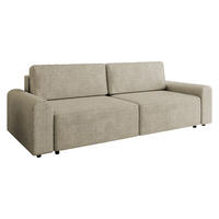 SCHLAFSOFA Bella - Beige/Schwarz, Holz/Kunststoff (240/85/95cm) - MIRJAN24