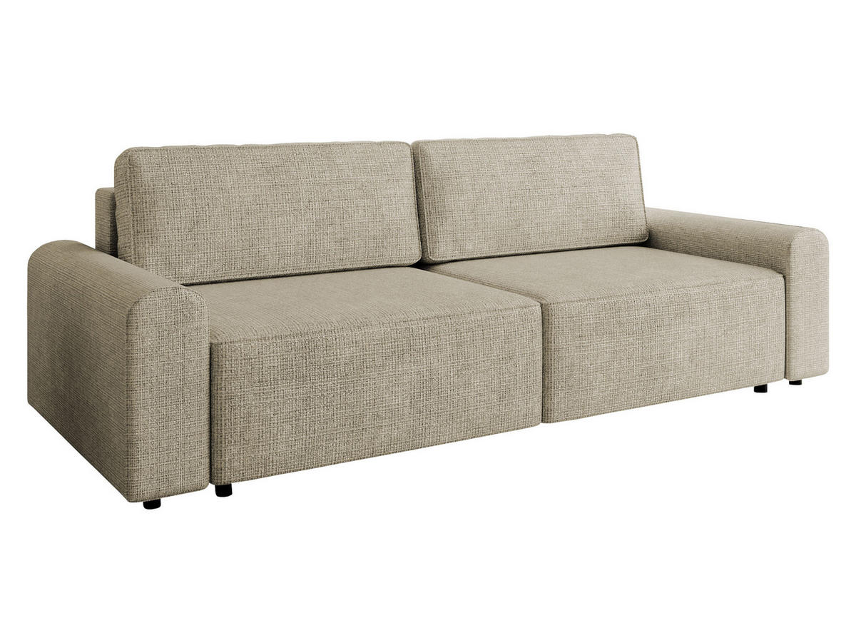 SCHLAFSOFA Bella - Beige/Schwarz, Holz/Kunststoff (240/85/95cm) - MIRJAN24