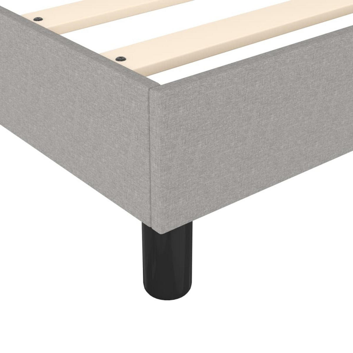 BETTGESTELL Hellgrau 90/200 Cm Stoff - Grau, Holzwerkstoff (90/200cm) - vidaXL