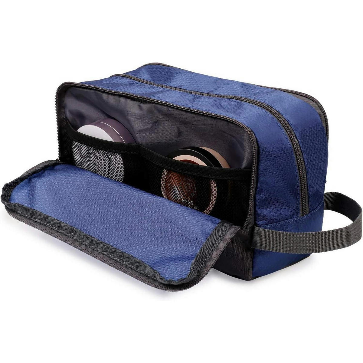 KULTURBEUTEL Königliches Blau 24 x 15 x 12 cm - Blau, Textil (5/2/5cm)