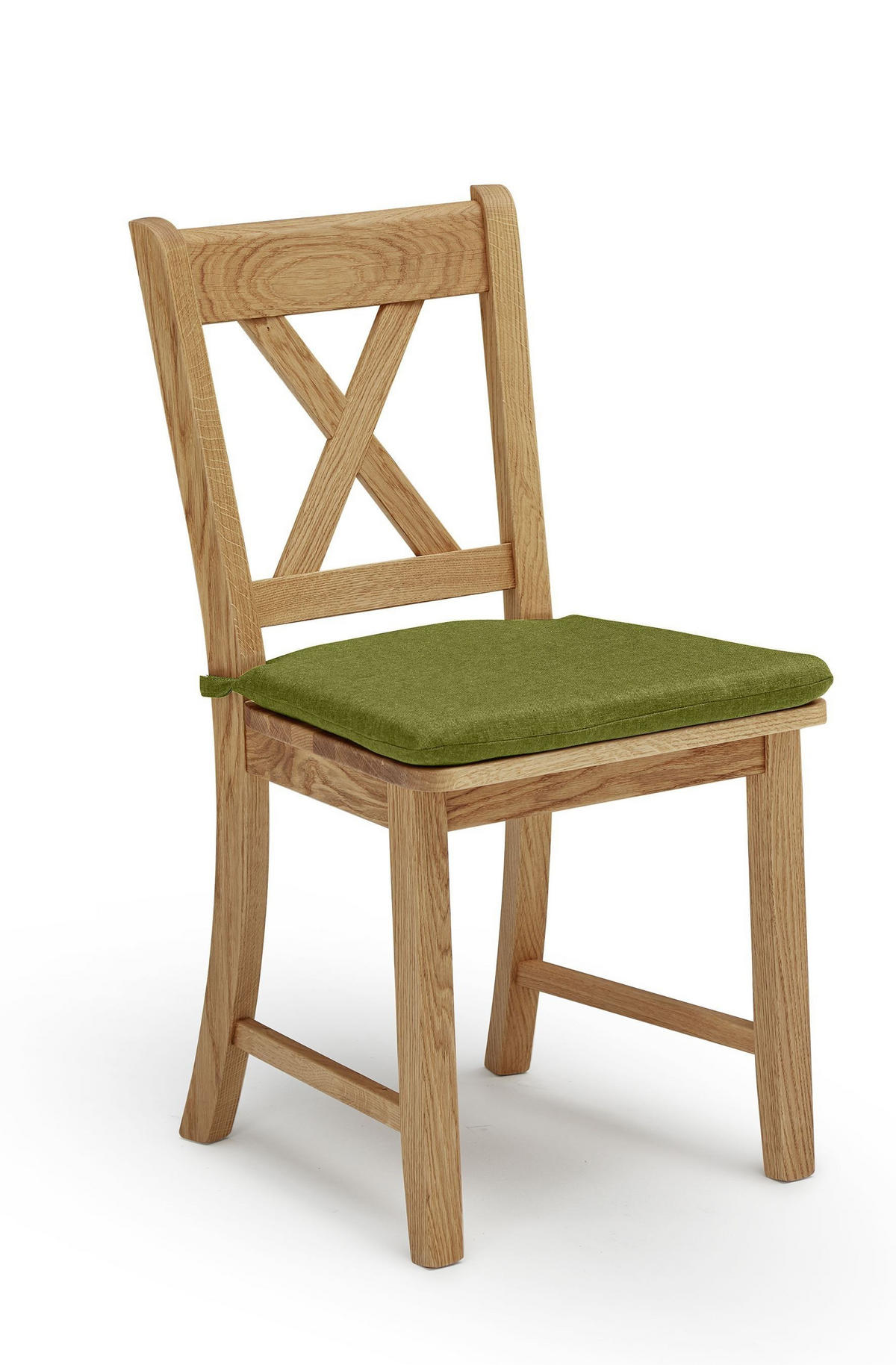 ESSZIMMERSTUHL (2er-Set) Dedra Massivholz 47 x 53 x 90 Wildeiche/Grün - Wildeiche/Grün, Holz (53/90/47cm) - 58aufmkessel