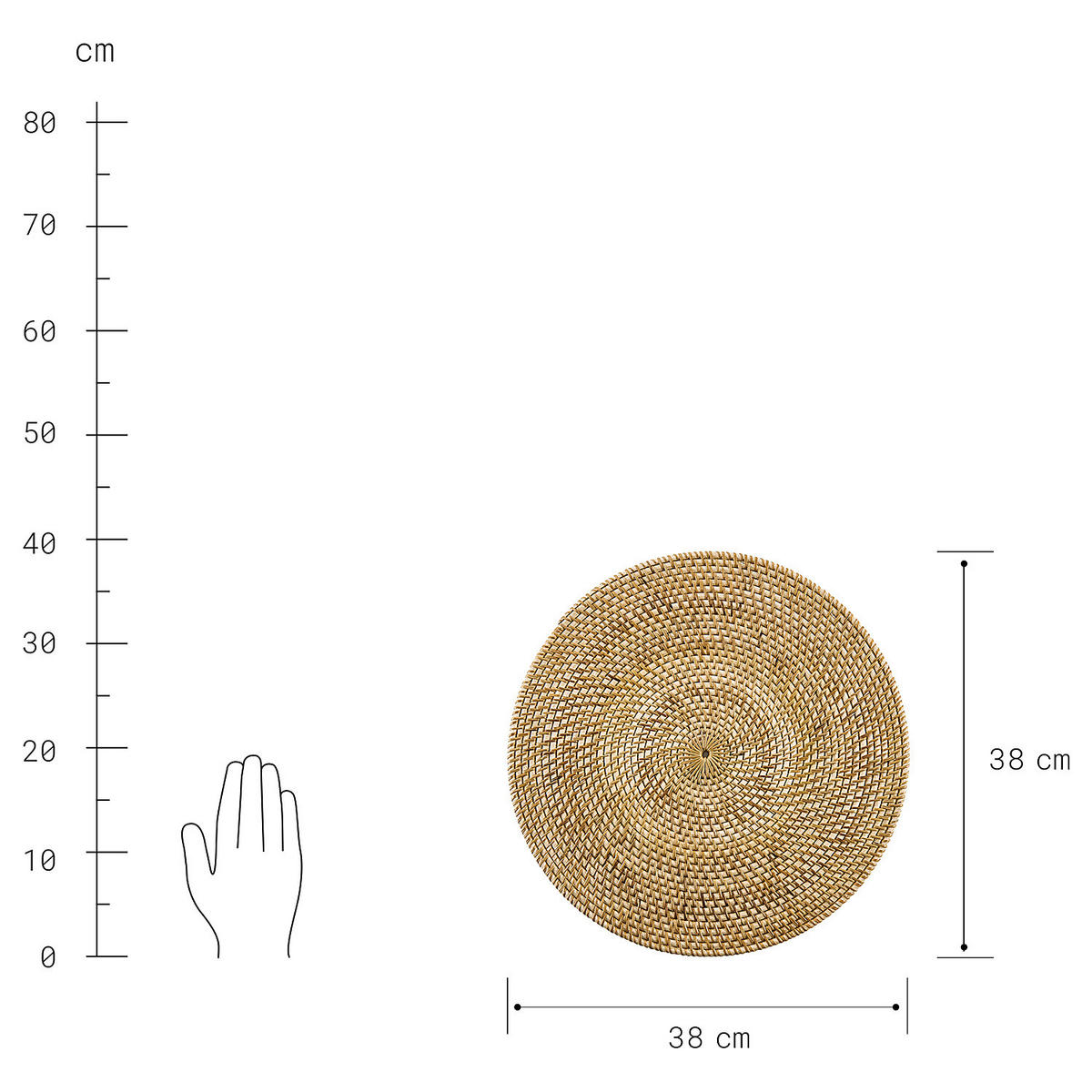 PLATZSET (6er Set) Ronda - Braun, Naturmaterialien (38/38cm) - Butlers