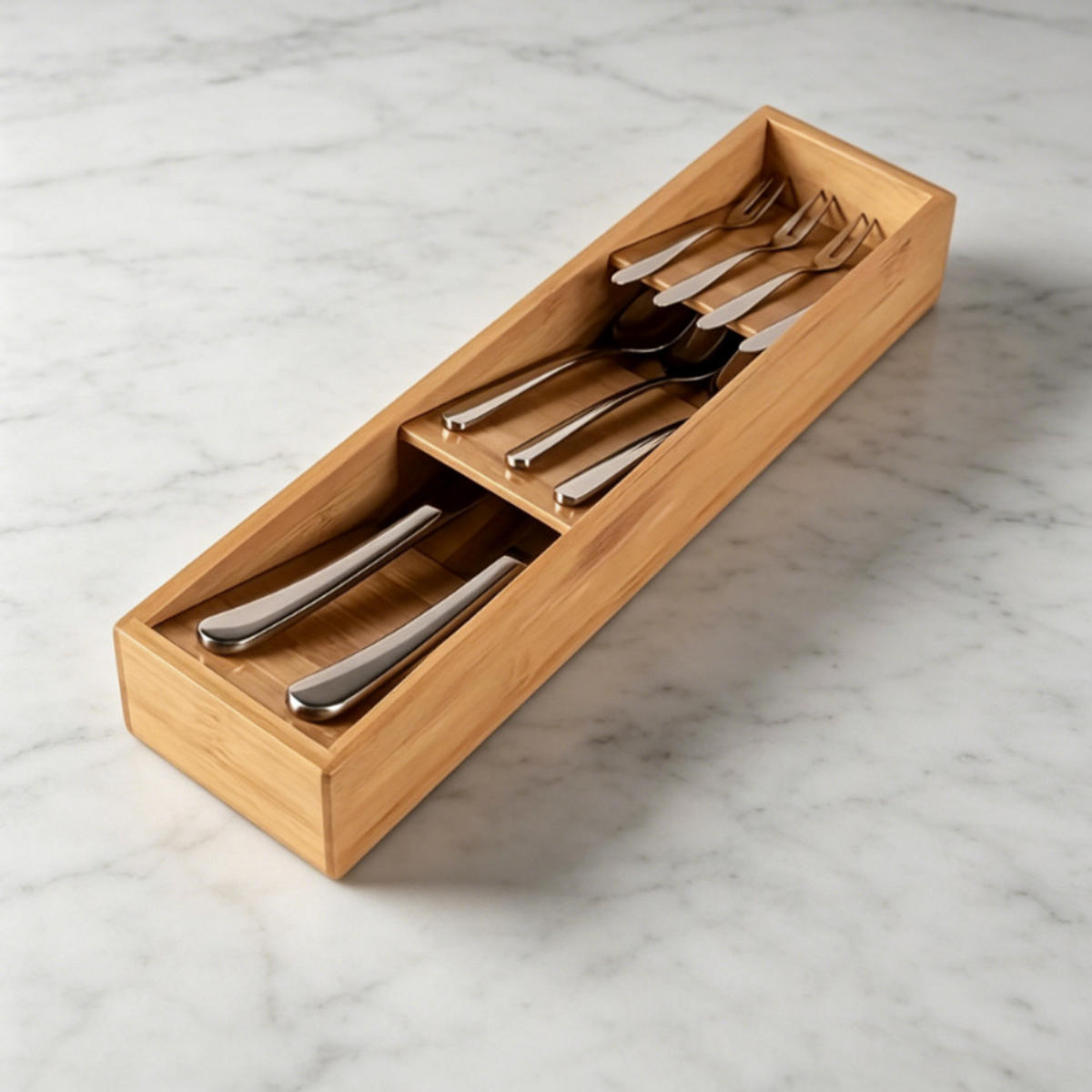 BESTECKAUFBEWAHRUNGSBOX, Holz, Braun, 38 x 9,5 x 4,7 cm, 2 Stück - Braun, Holz (9.5/4.7/38cm) - Authentics
