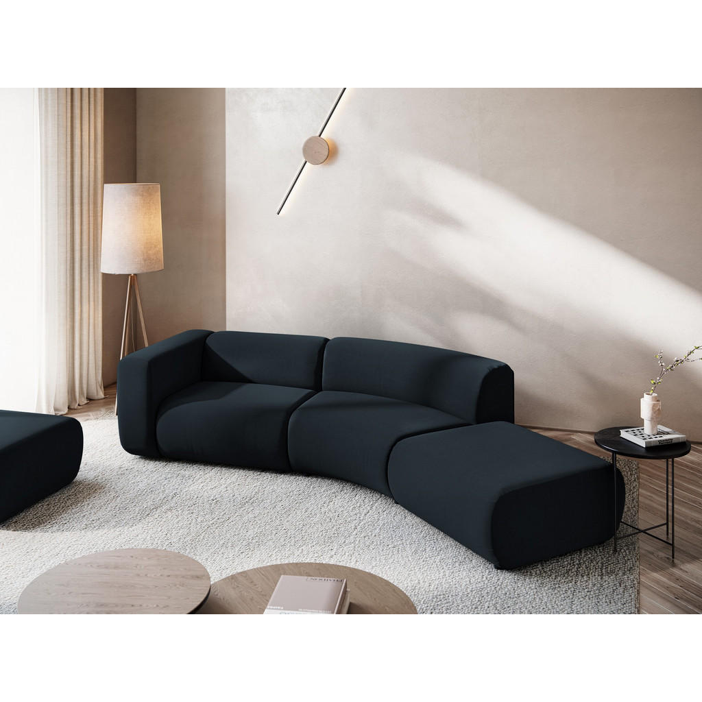 Thumbnail - Makamii 4-Sitzer-Sofa, Dunkelblau, Textil, Füllung: Schaumstoff, 335x70x166 cm, Made in EU, Wohnzimmer, Sofas & Couches,...