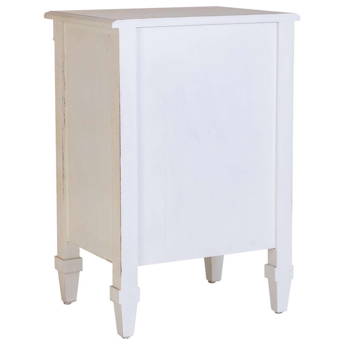 NACHTTISCH aus Holz und Gitter, weiß, 46x36x68cm - Weiß, Holz (46/68/36cm) - Wanderlust