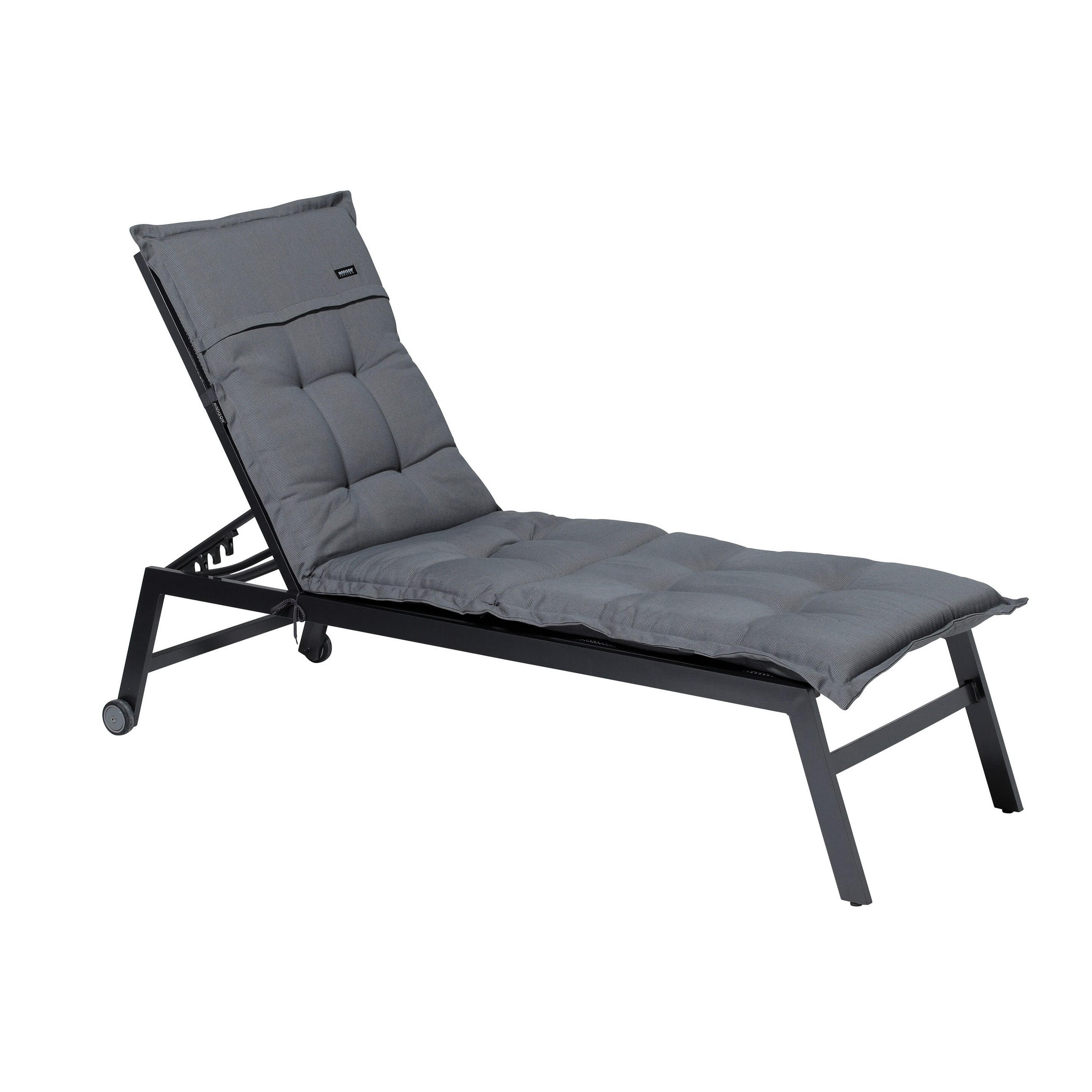 LIEGENAUFLAGE Rippe 200/65 cm - Grau, Textil (60/7/200cm) - Madison