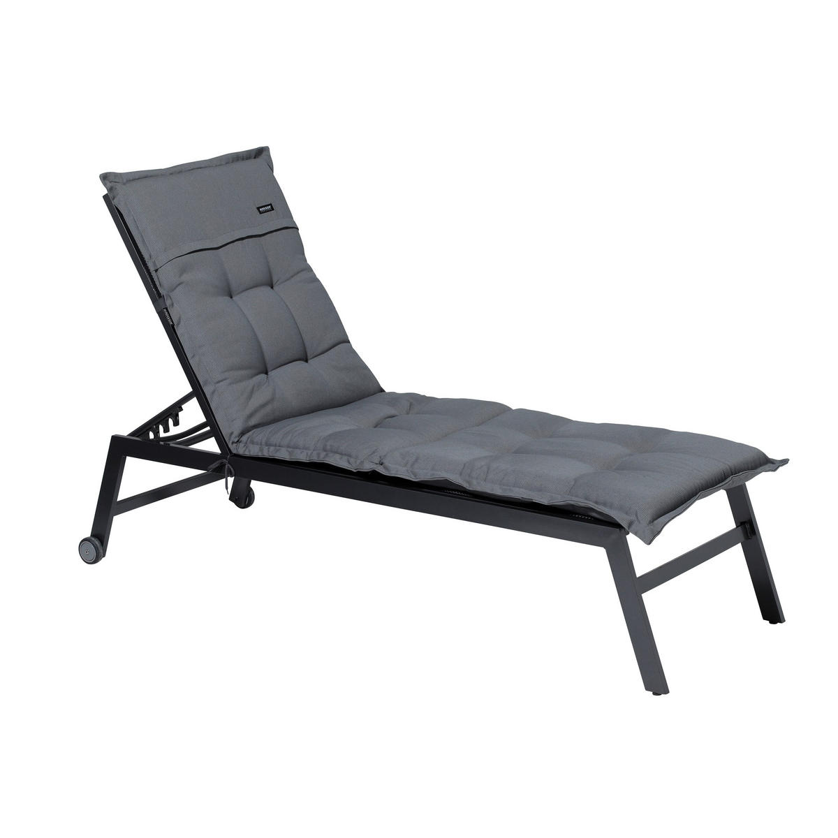 LIEGENAUFLAGE Rippe 200/65 cm - Grau, Textil (60/7/200cm) - Madison