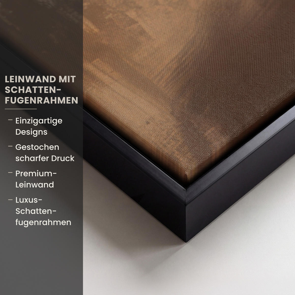 LEINWAND Bilder mit Rahmen - Weihnachten - Hirsch - Geweih - Weihnachtskugel - Rentier - 90x90 - Hellbraun, Textil (90/90cm) - MuchoWow