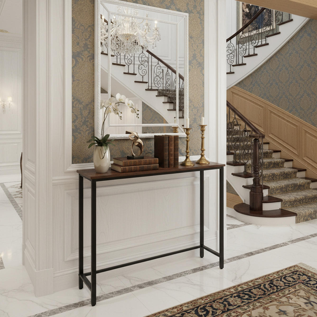 KONSOLENTISCH - Multicolor, Holzwerkstoff/Metall (24/75/75cm) - Relaxdays