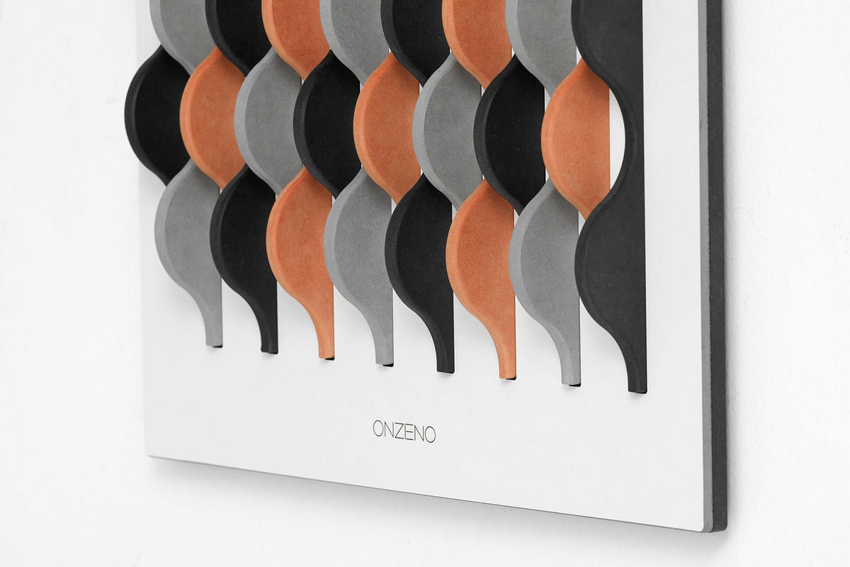 HOLZBILD Schwarz-Weiß 45/65 cm - Schwarz/Orange, Holz (5.46/65cm) - KUNSTLOFT