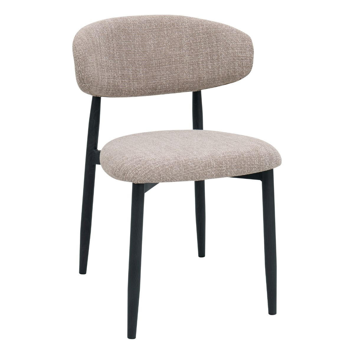 ESSZIMMERSTUHL 2er Set aus Stoff, taupe - Taupe, Textil (52/77/56cm) - Giga Meubel