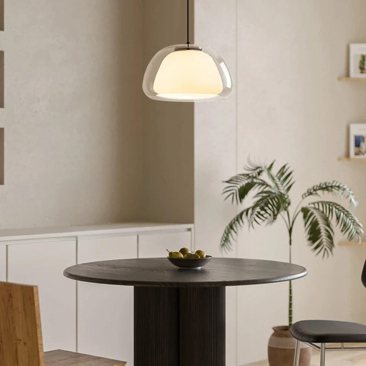 LED-HÄNGELEUCHTE Transparent 12W 25/25/14-150 cm - Transparent, Glas (25/25/14cm) - Authentics
