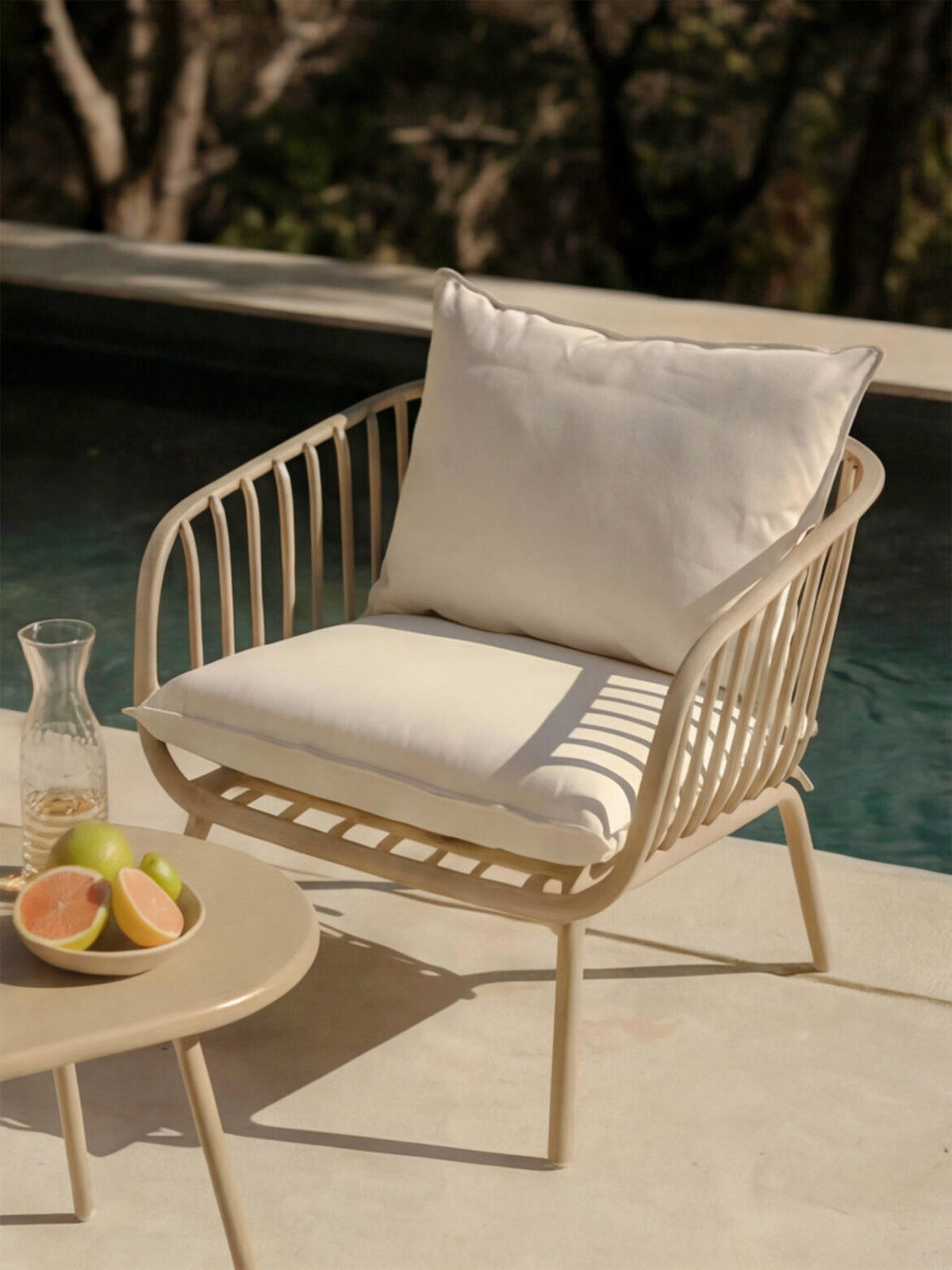 GARTENSET Madeira Beige - Beige, Metall - Kenay Home