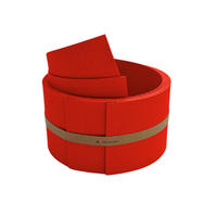 SICHTSCHUTZSTREIFEN Premium Halbe Set Einzelstreifen Rot 2,55m - Rot, Kunststoff (255/9.5cm) - ZAUN|ZU