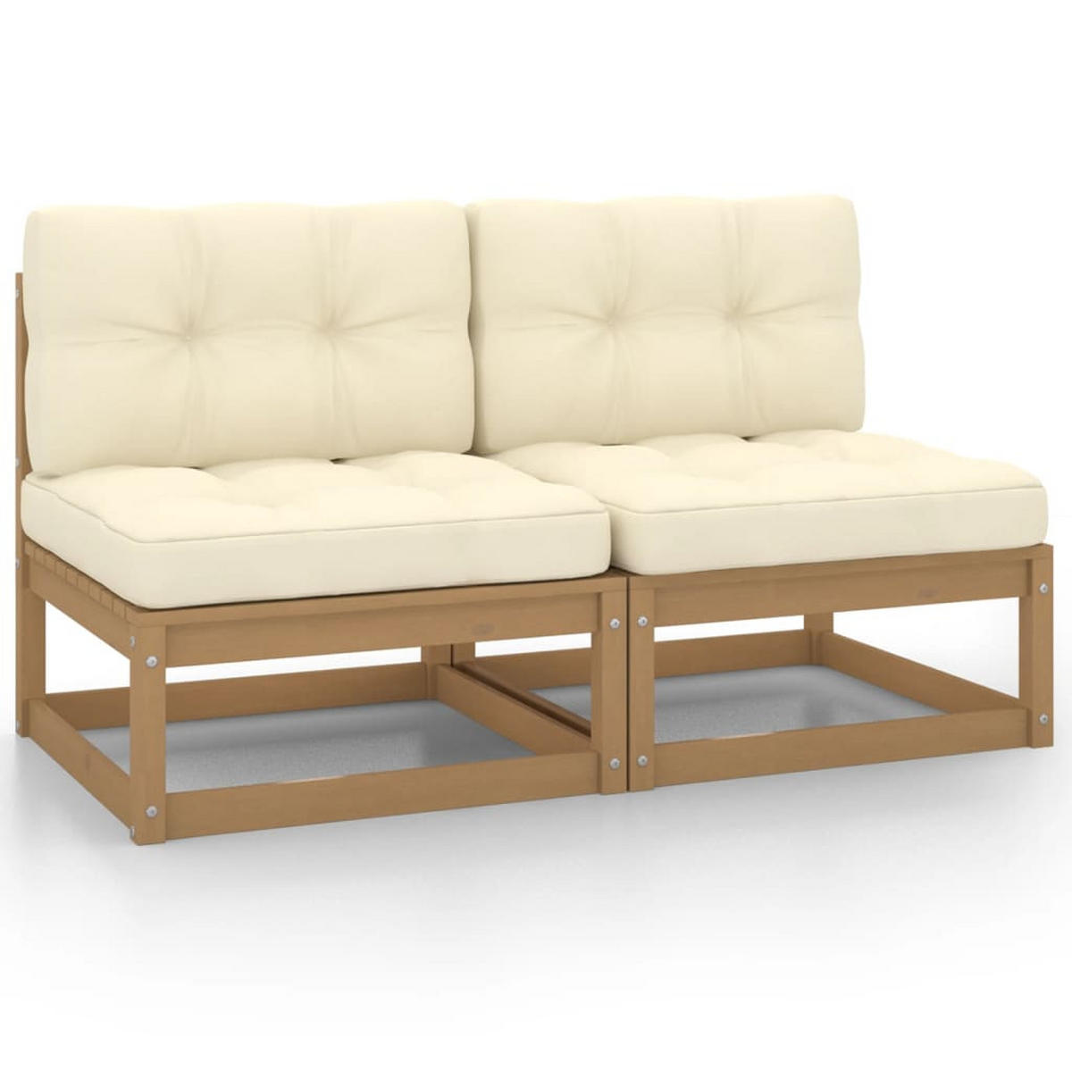 GARTENSOFA MYLOU 70/67/70 cm （2-SITZER） - Braun, Holz (70/67/70cm) - ZMH