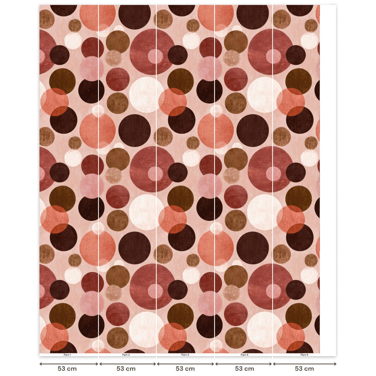 TAPETE - Kreise - Modern - Farbenfroh - 240x300 cm - Multicolor, Papier (240/300cm) - OnlyWow