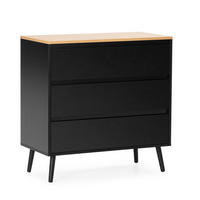 KOMMODE 80/80/40 Desi schwarze Farbe - Schwarz, Holzwerkstoff (80/80/40cm) - VS Venta-stock