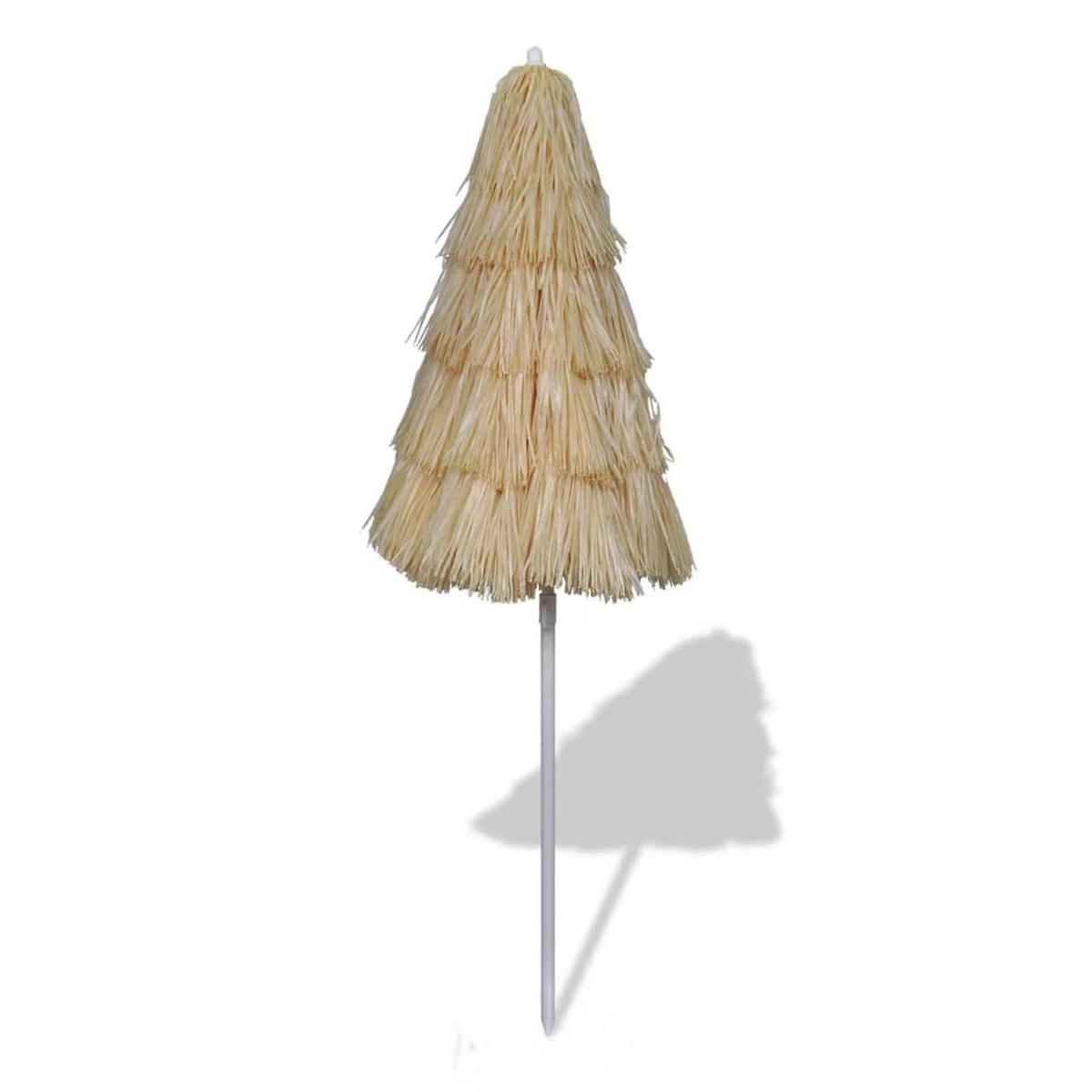 STRANDSCHIRM Hawaii-Stil Kippbar - Beige, Textil (160/180cm) - vidaXL
