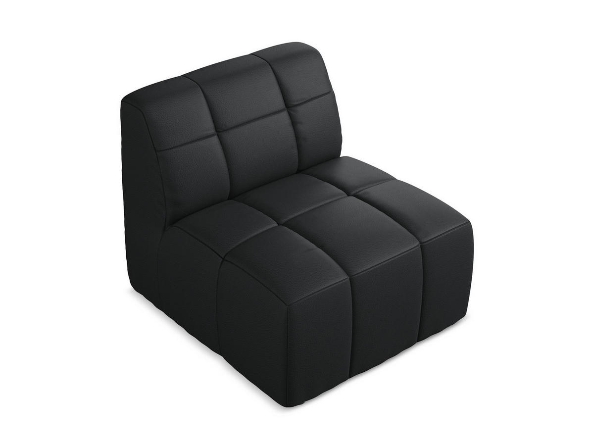 SOFAELEMENT Kunstleder Schwarz - Schwarz, Holzwerkstoff/Kunststoff (75/77/90cm) - Makamii