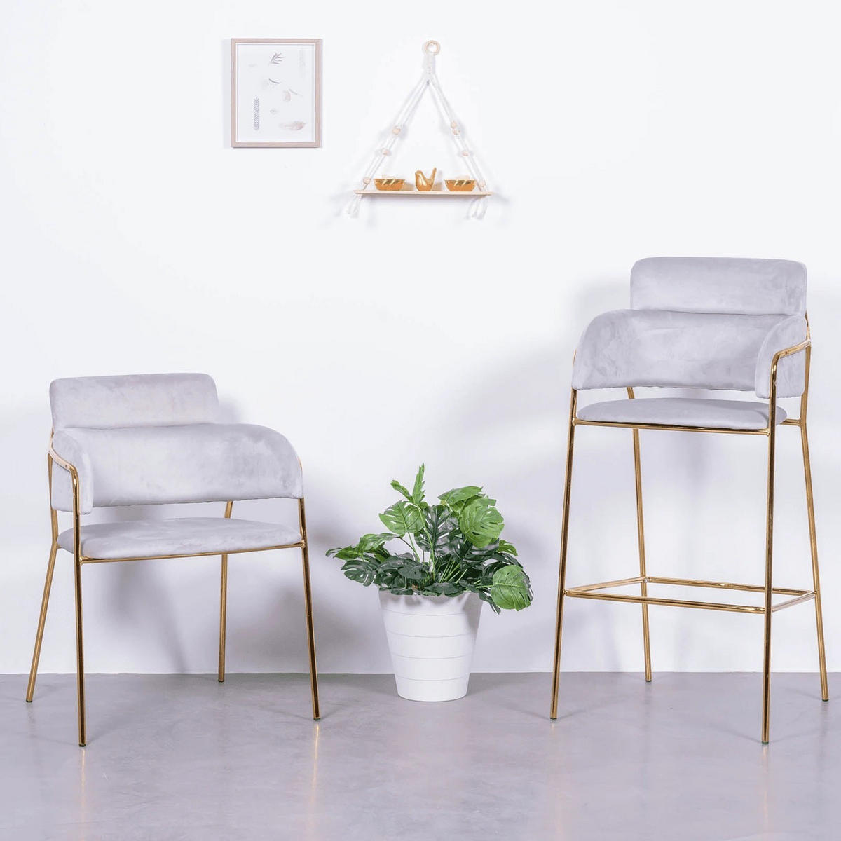 STUHL Textil Grau - Grau, Textil (60/78/52cm) - Nest Dream