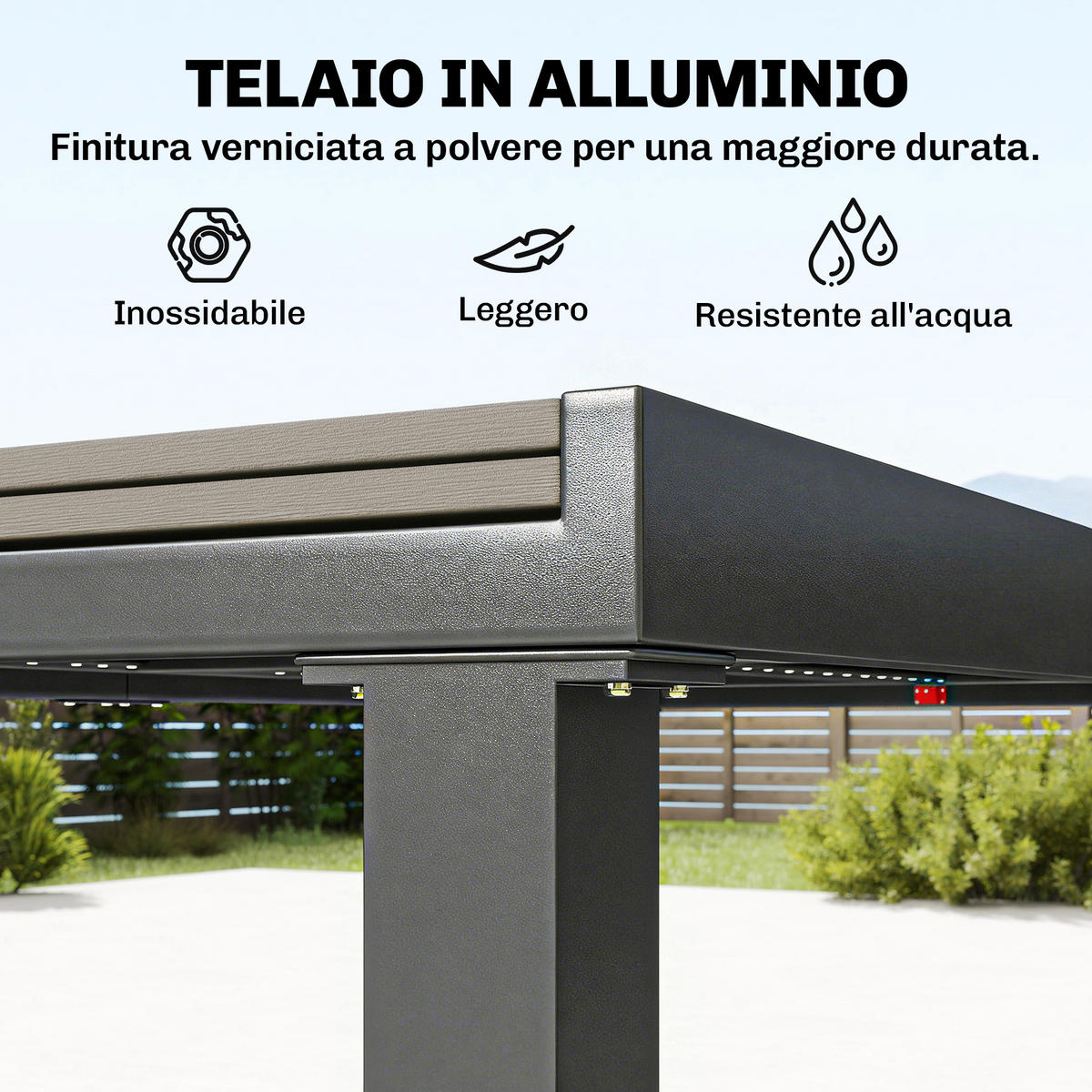 GARTEN-ESSSET 9-teilig,Aluminiumtisch+8 Stühle,grau - Grau, Holzwerkstoff - Vallsero