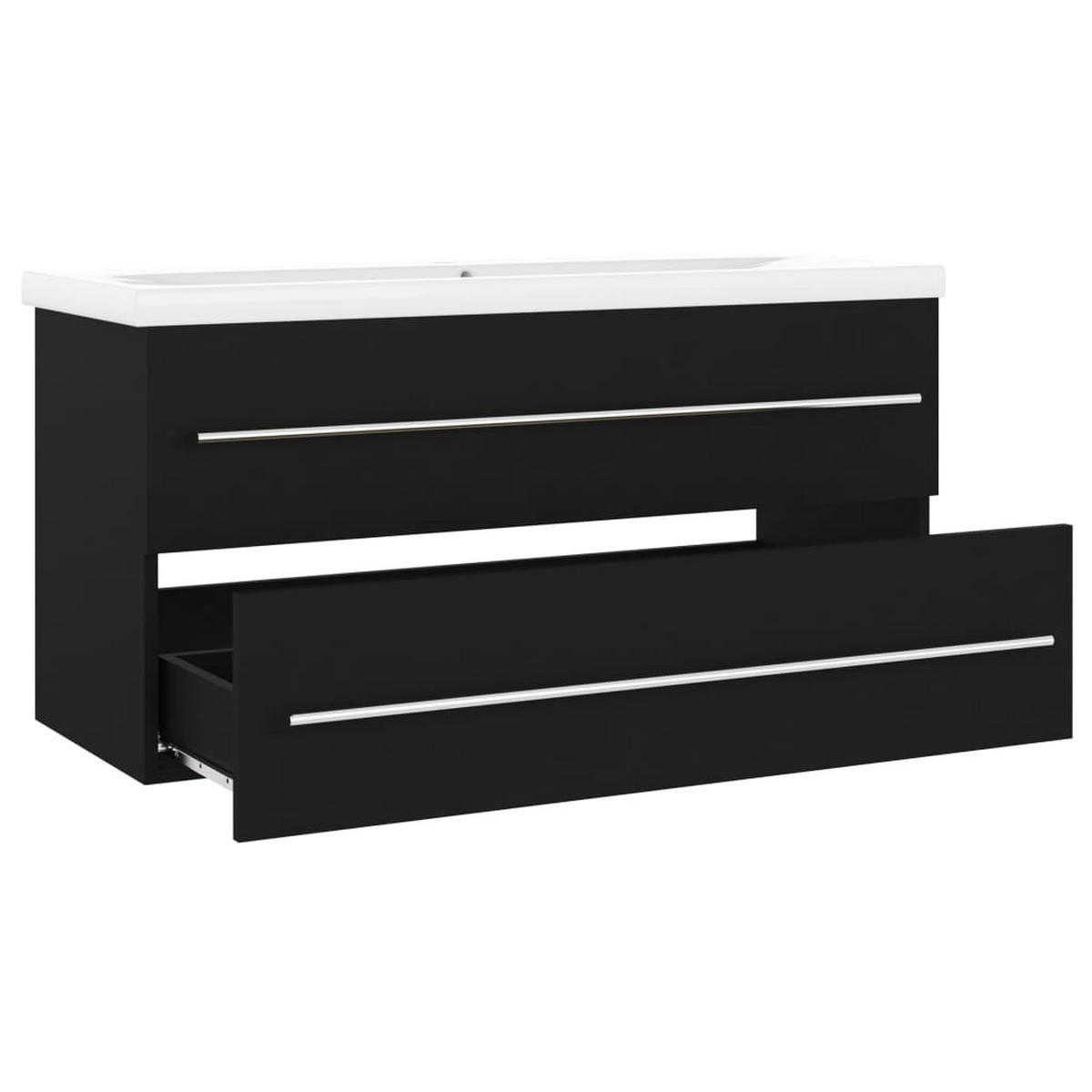 WASCHBECKENUNTERSCHRANK Dixon 100/38.5/48 cm - Schwarz, Holzwerkstoff (100/48/38.5cm) - Nettlife