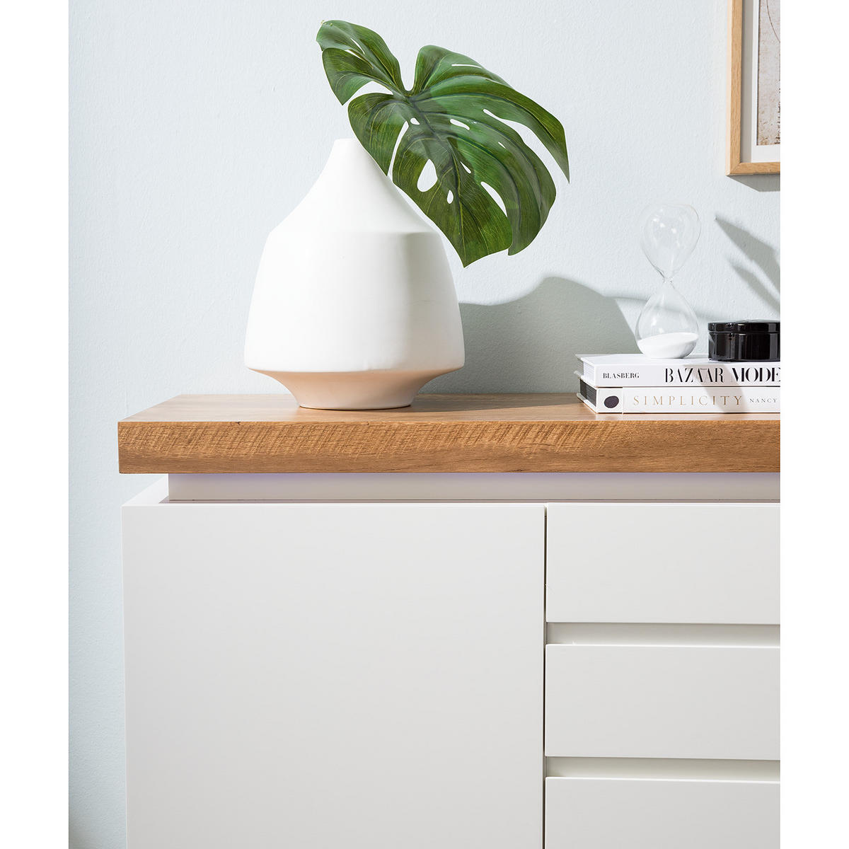 SIDEBOARD mit Beleuchtung - Weiß, Holzwerkstoff (150/80/40cm) - home24