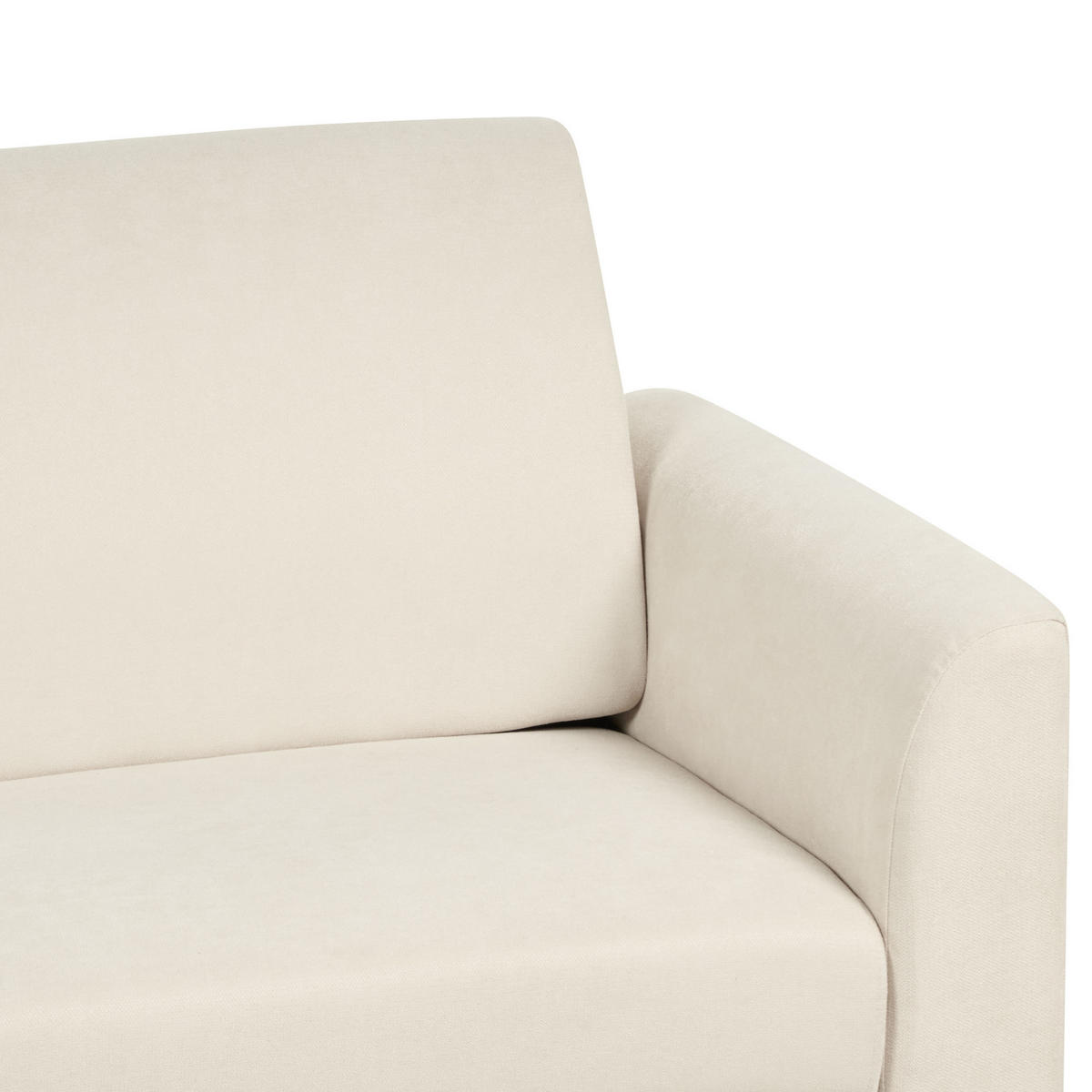 2-SITZER-SOFA beige Fenes - Beige/Schwarz, Textil (142/90/75cm) - Beliani
