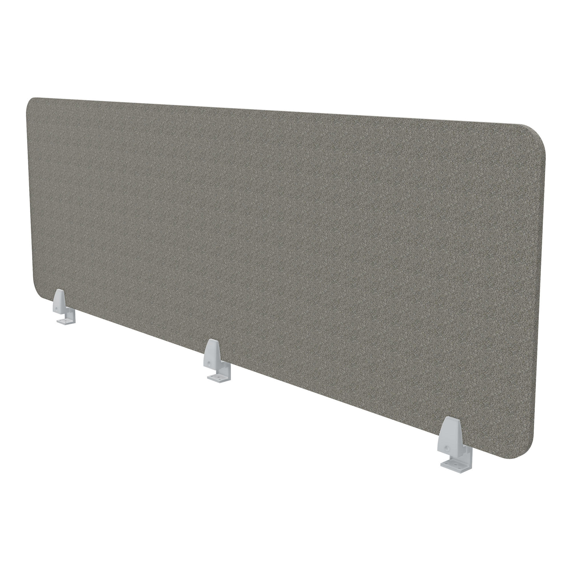 TISCHTRENNWAND Schreibtischtrennwand VITECO 160cm Sesame Weißaluminium / Sesame Weißaluminium 1600mm - Dunkelgrau/Silberfarben, Textil (160/1.2/56.2cm) - ASSMANN